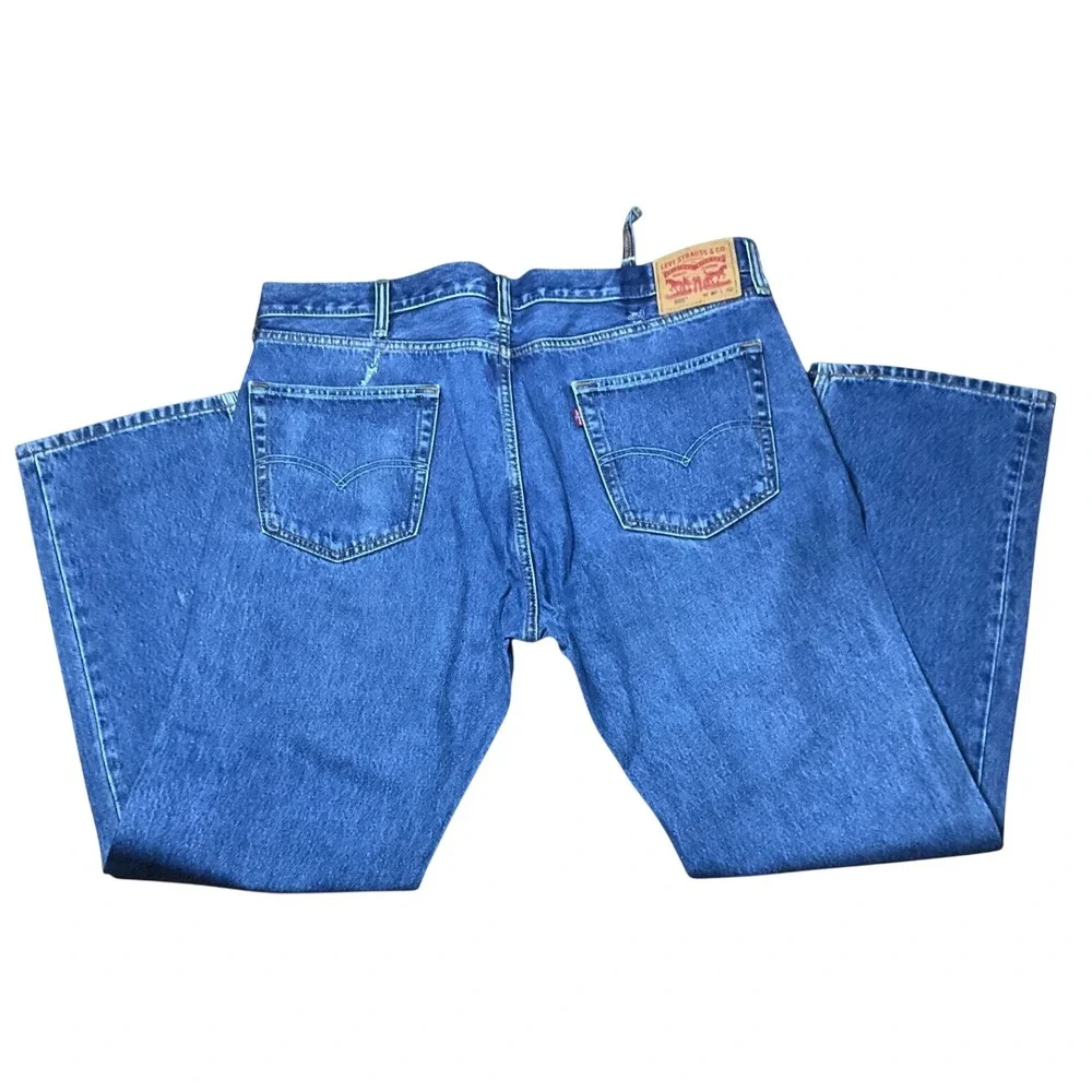 Levis 505 Regular Fit Straight Leg Jeans Mens 40x32 Blue Denim Medium Wash